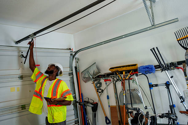 Professional Garage Door Panel Replacement technician working in North Madison, OH